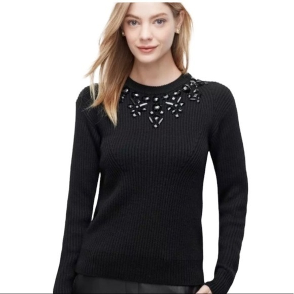 Ann Taylor Women's Black Midnight Flake Sweater - Picture 1 of 9